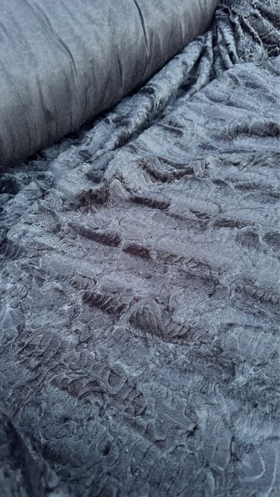 Ткань / опт / мех каракуль чёрный - от 3 м -80 грн/шт