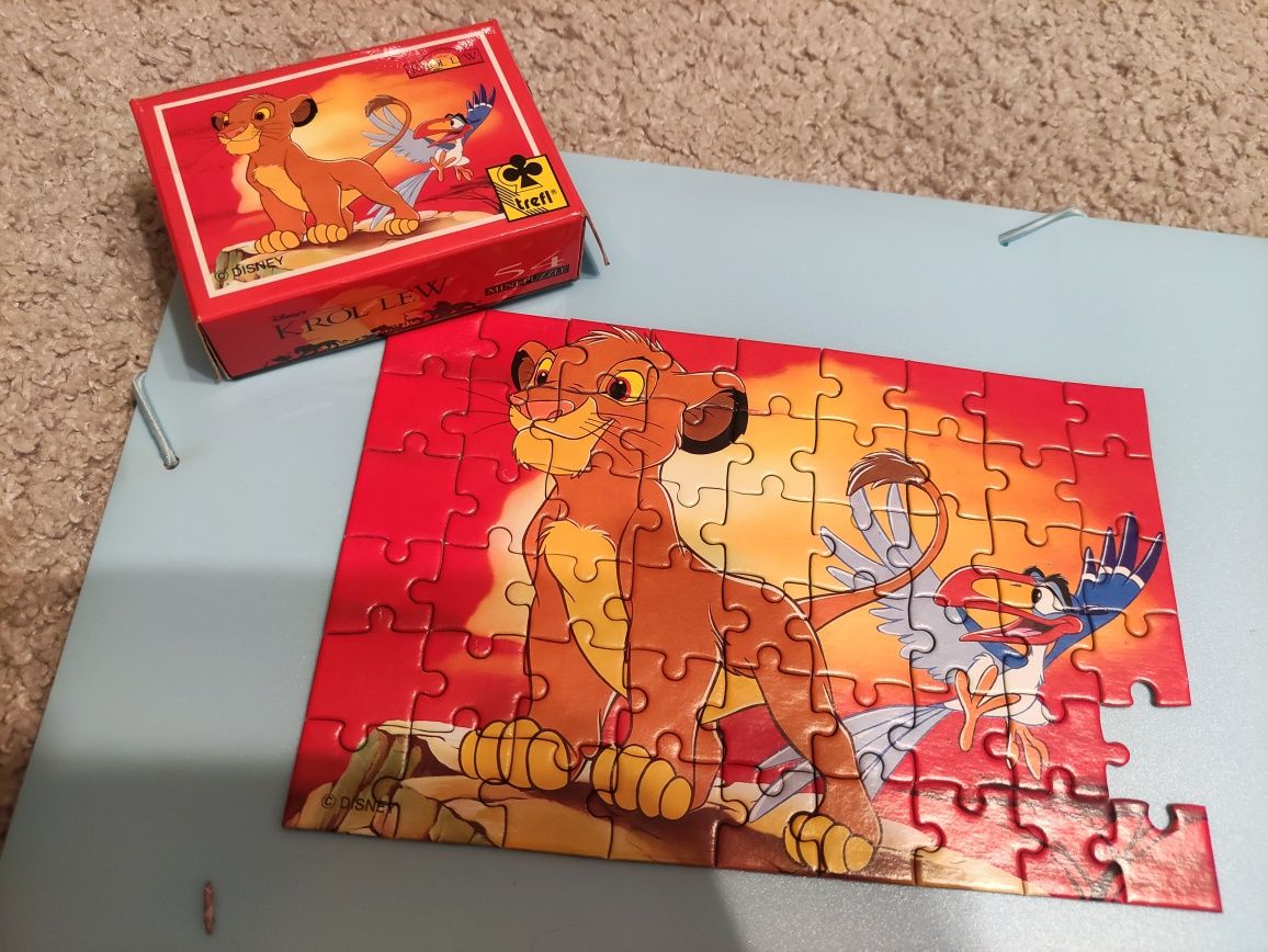 Puzzle Król Lew Disney Trefl 2 pudełka 54