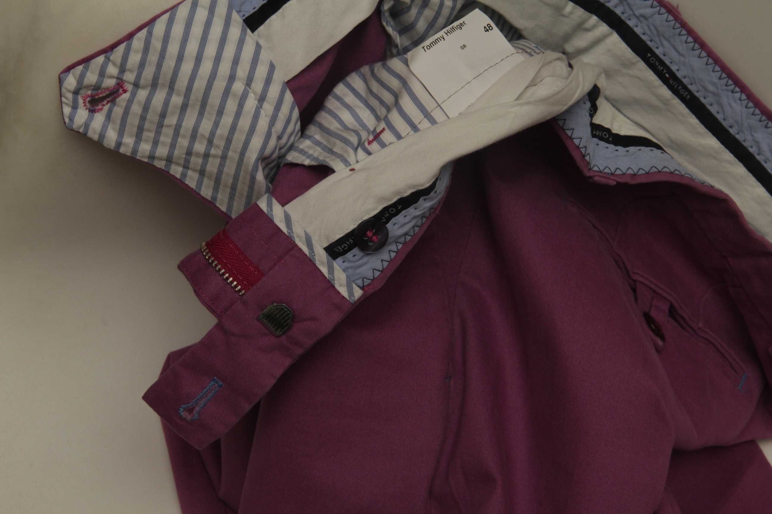Tommy Hilfiger 48 (34) брюки из хлопка цвета фуксия