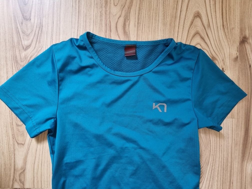 Koszulka bluzka Kari Traa XS 34 turkusowa