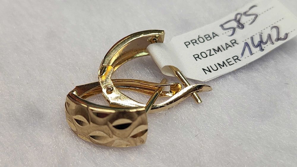 PIĘKNE ZŁOTE KOLCZYKI 585 1,32G Nowe! Best Mobile Lombard Nr.1442
