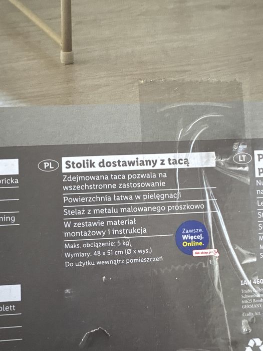 Stolik dostawiany z tacą Livarno Home