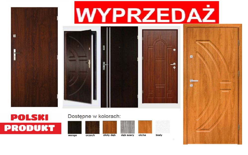 Drzwi z MONTAŻEM wejściowe-ZEWNĘTRZNE do mieszkania-drewniane-metalowe