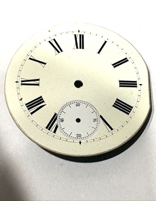 Antigos mostradores esmaltados de relógios de bolsos