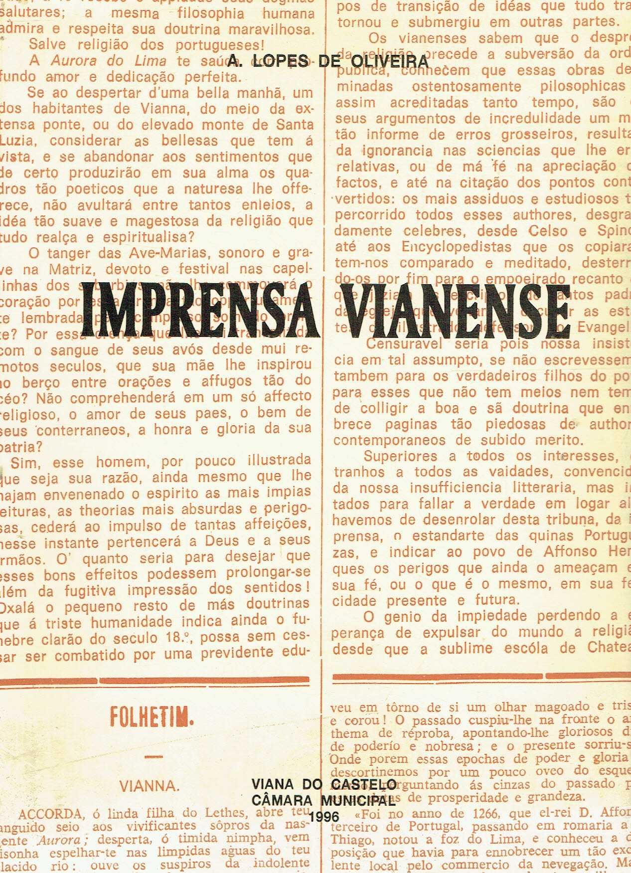 1051
	
Imprensa vianense  
de A. Lopes de Oliveira.