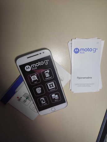 Телефон Moto G4Plus , белый корпус, в идеальном состоянии