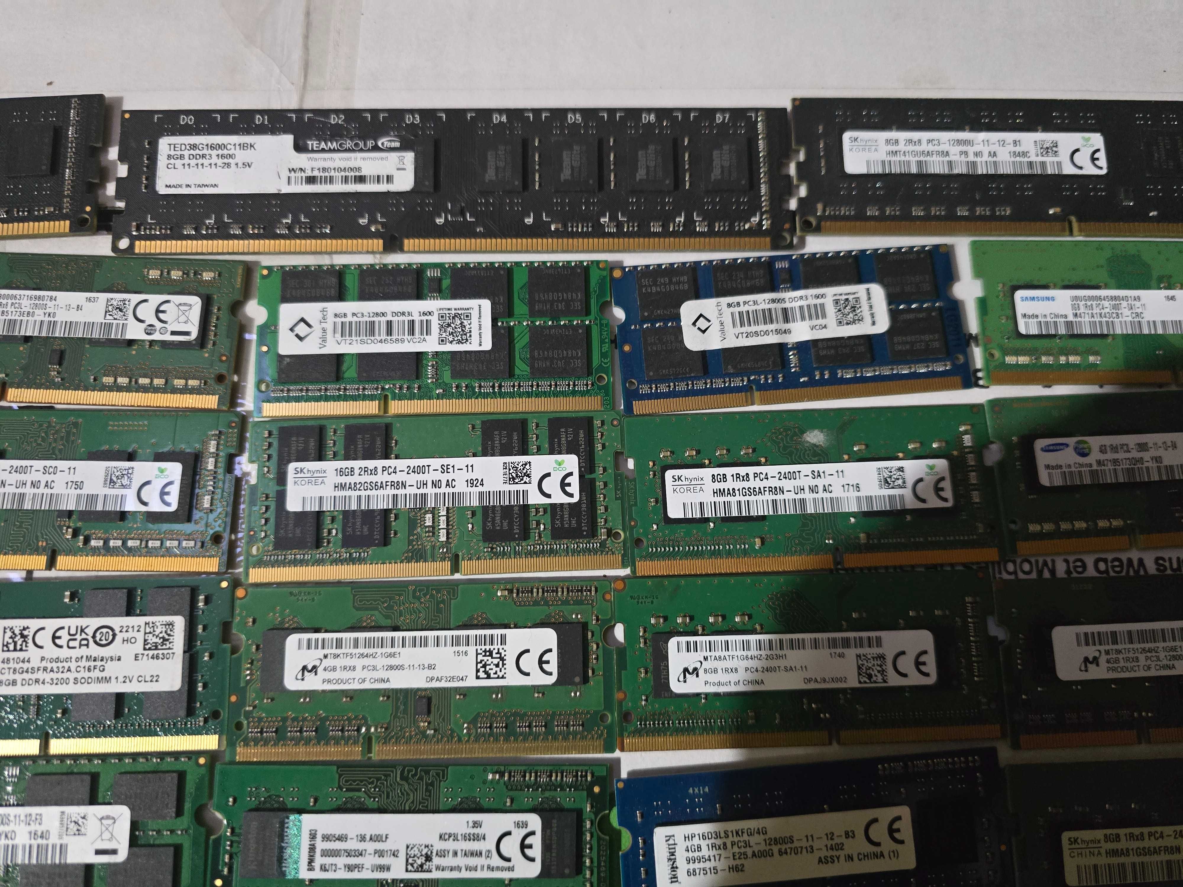 Pamięci ram 58szt. 4 8 16gb likwidacja serwisu okazja ddr 2 3 4