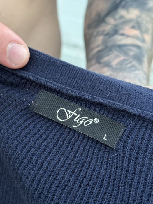 Кардиган темно-синій|кардиган чоловічий L|вʼязаний кардиган