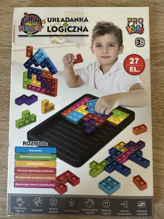 NOWA Gra figury - układanka logiczna 3+. Prokids.