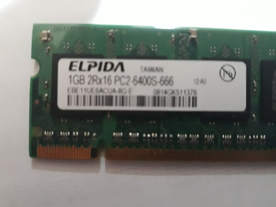 2x RAM Elpida 1Gb DDR2 6400S-666