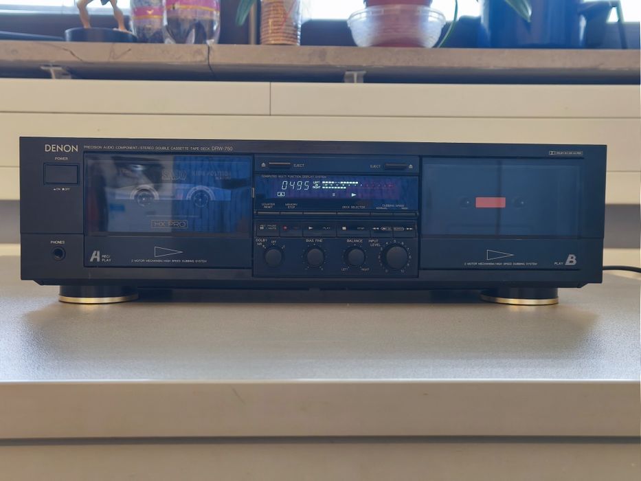 Рез ! Касетна дека Denon DRW-750 ! Зроблено в Японії !