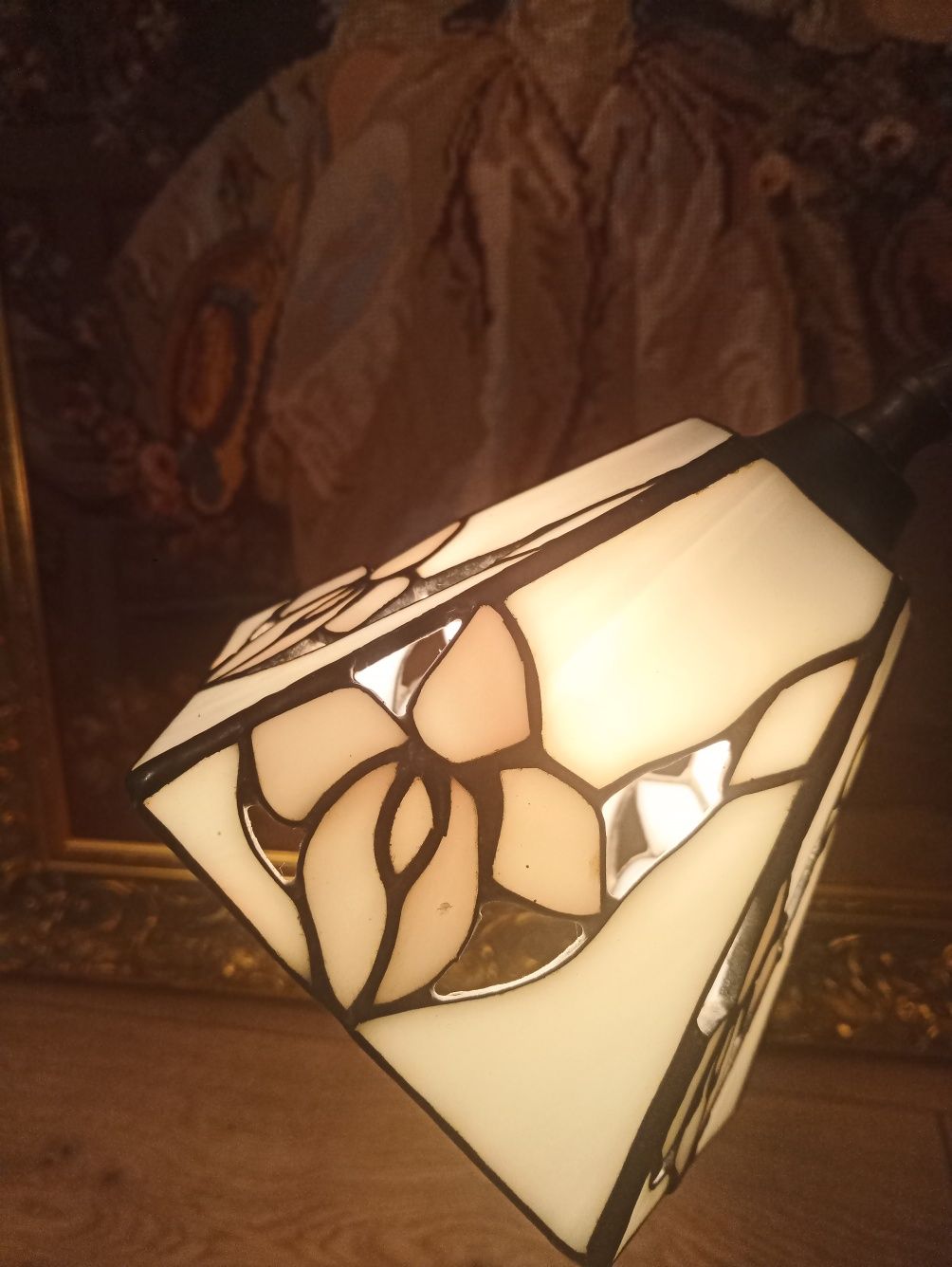 Lampa witrażowa "Tiffany", stojąca,biurkowa,lampka nocna