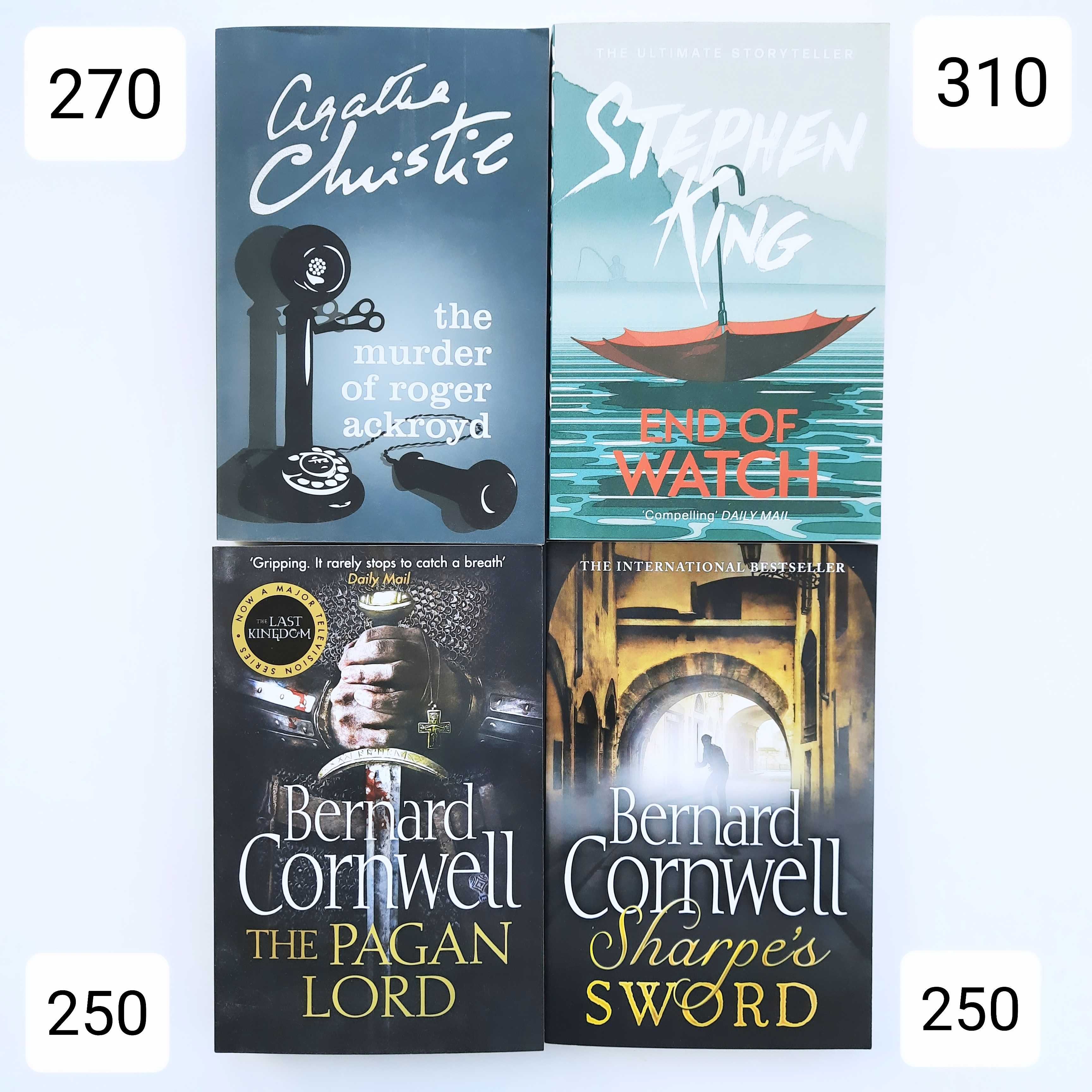 Bernard Cornwell, Agatha Christie,  Stephen King