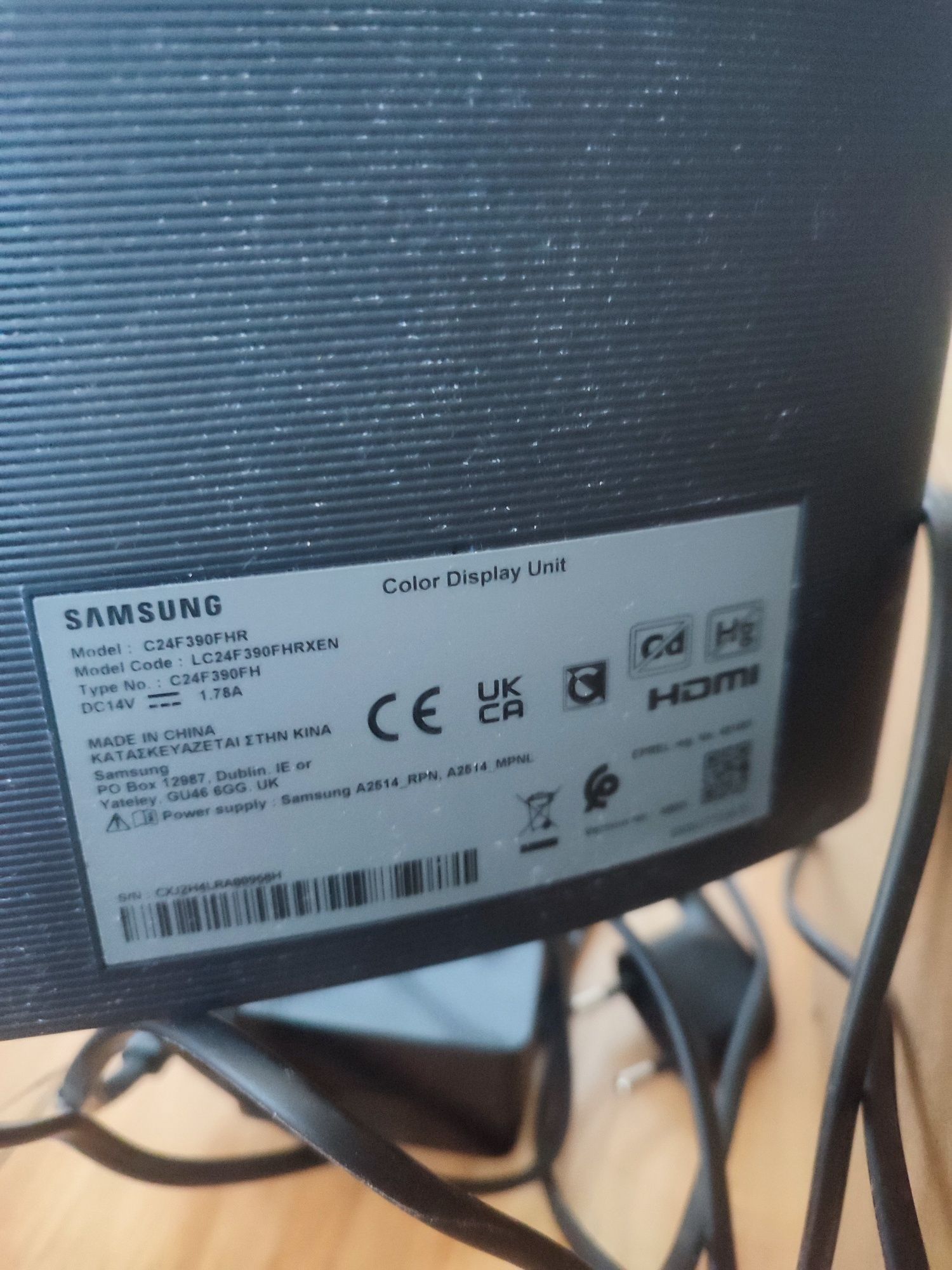 Monitor Samsung 24 cale  c24f390fhr