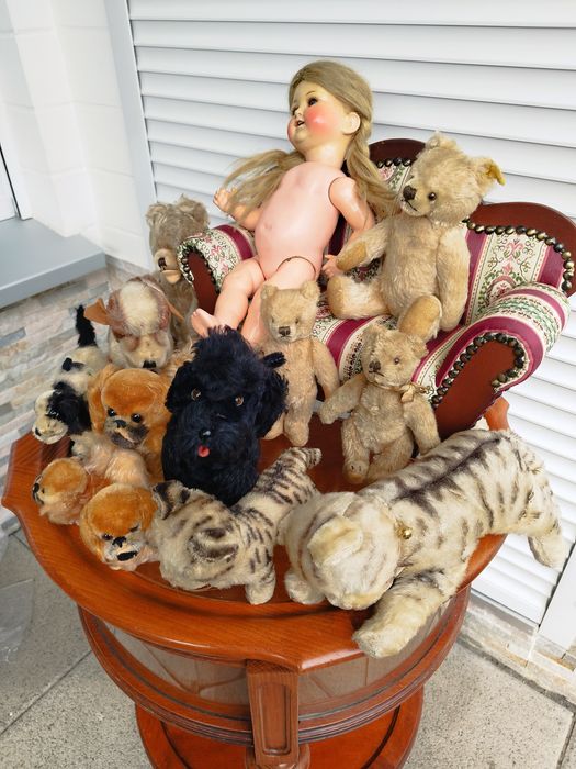 Steiff медведь , собака