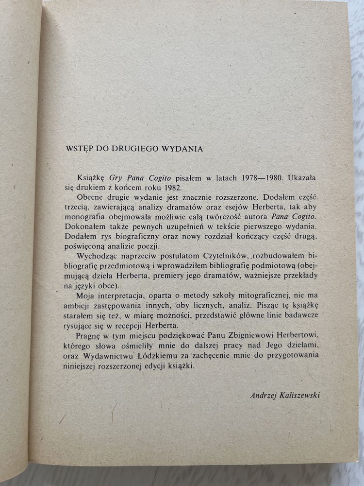 Andrzej Kaliszewski gry Pana Cogito