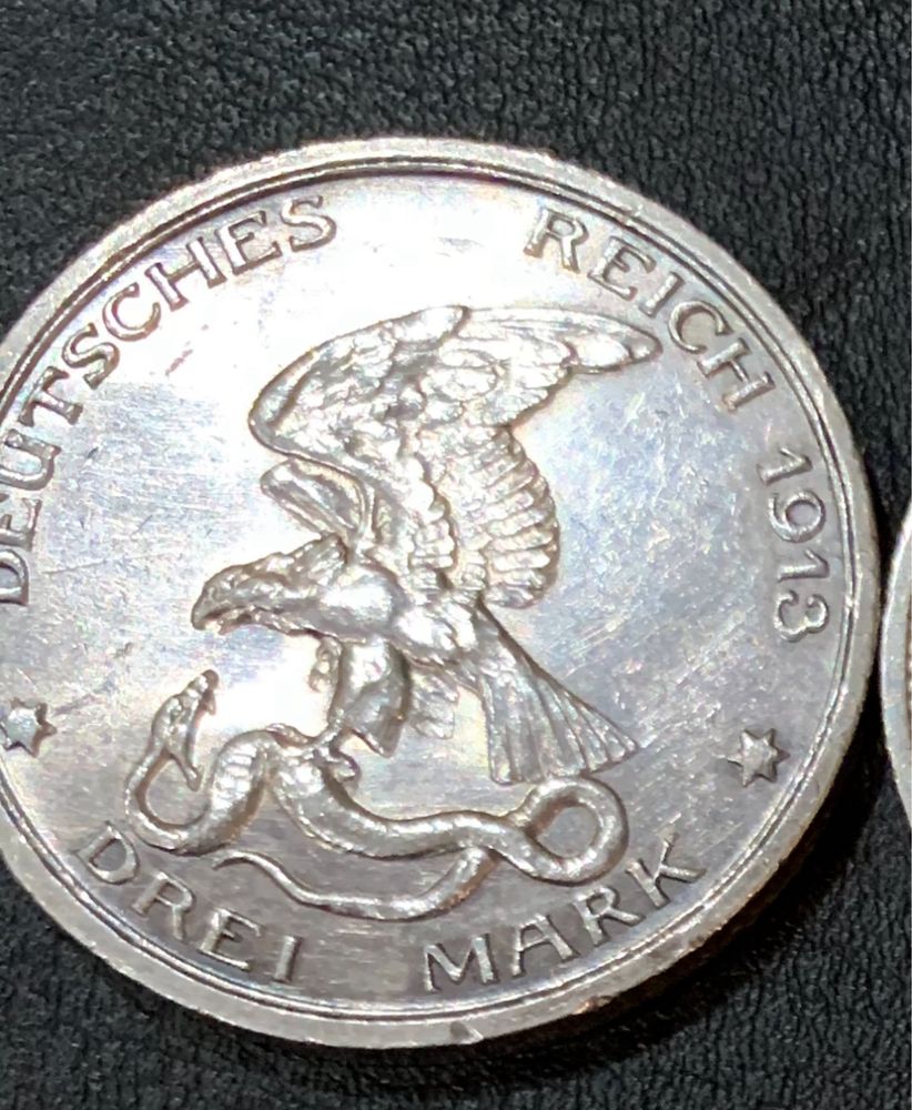 3 марки 1913 року Пруссії, срібло