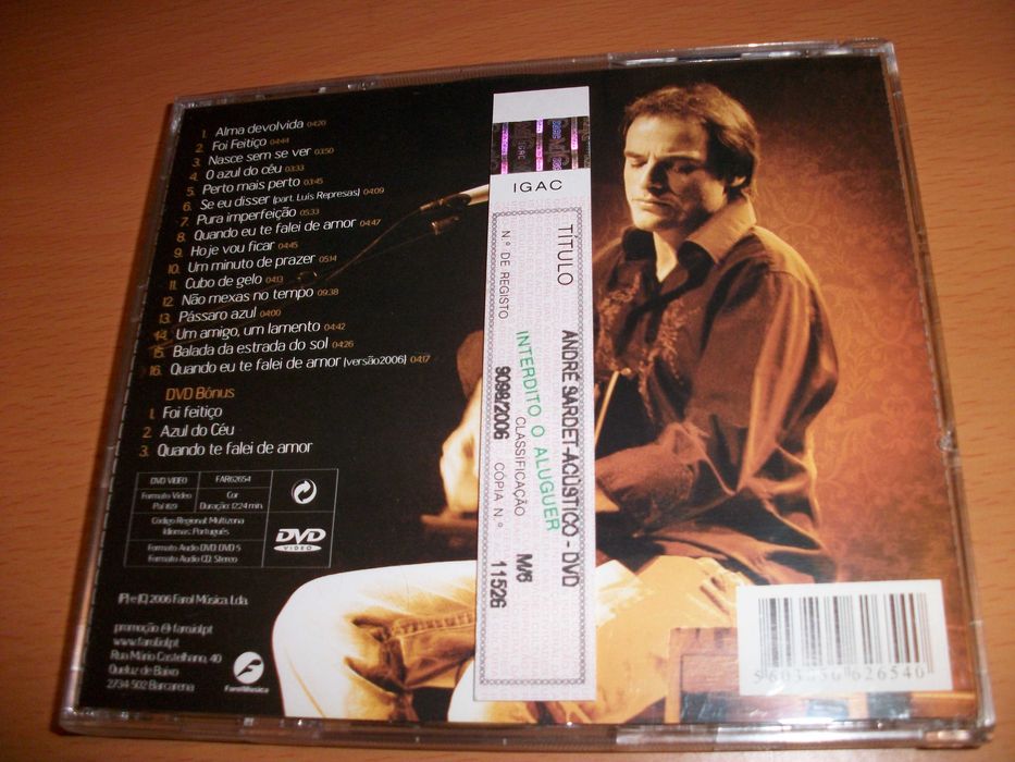 CD André Sardet: Acústico (Edição Especial + DVD)
