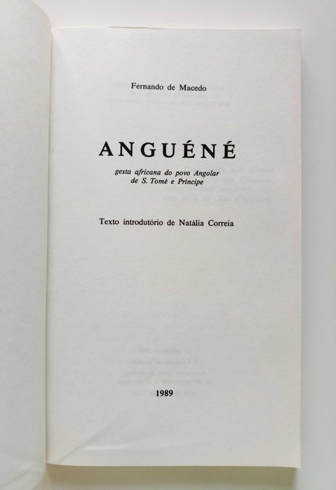 Anguéné | Fernando Macedo (texto Introdutório de Natália Correia)