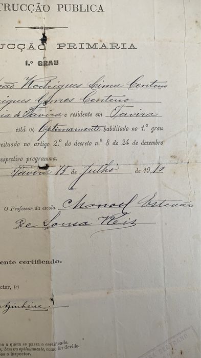 Carta de instrução pública de 1910