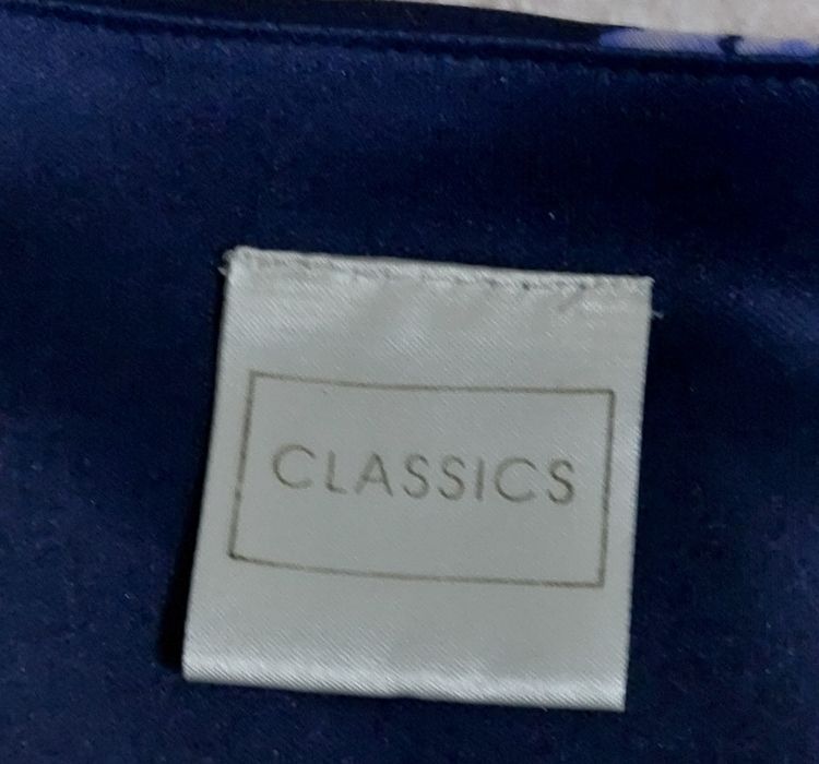 Блуза большого размера синяя