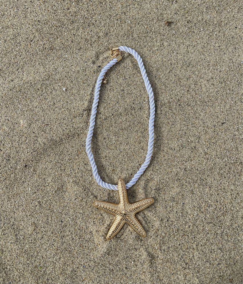 Colar estrela do mar dourado