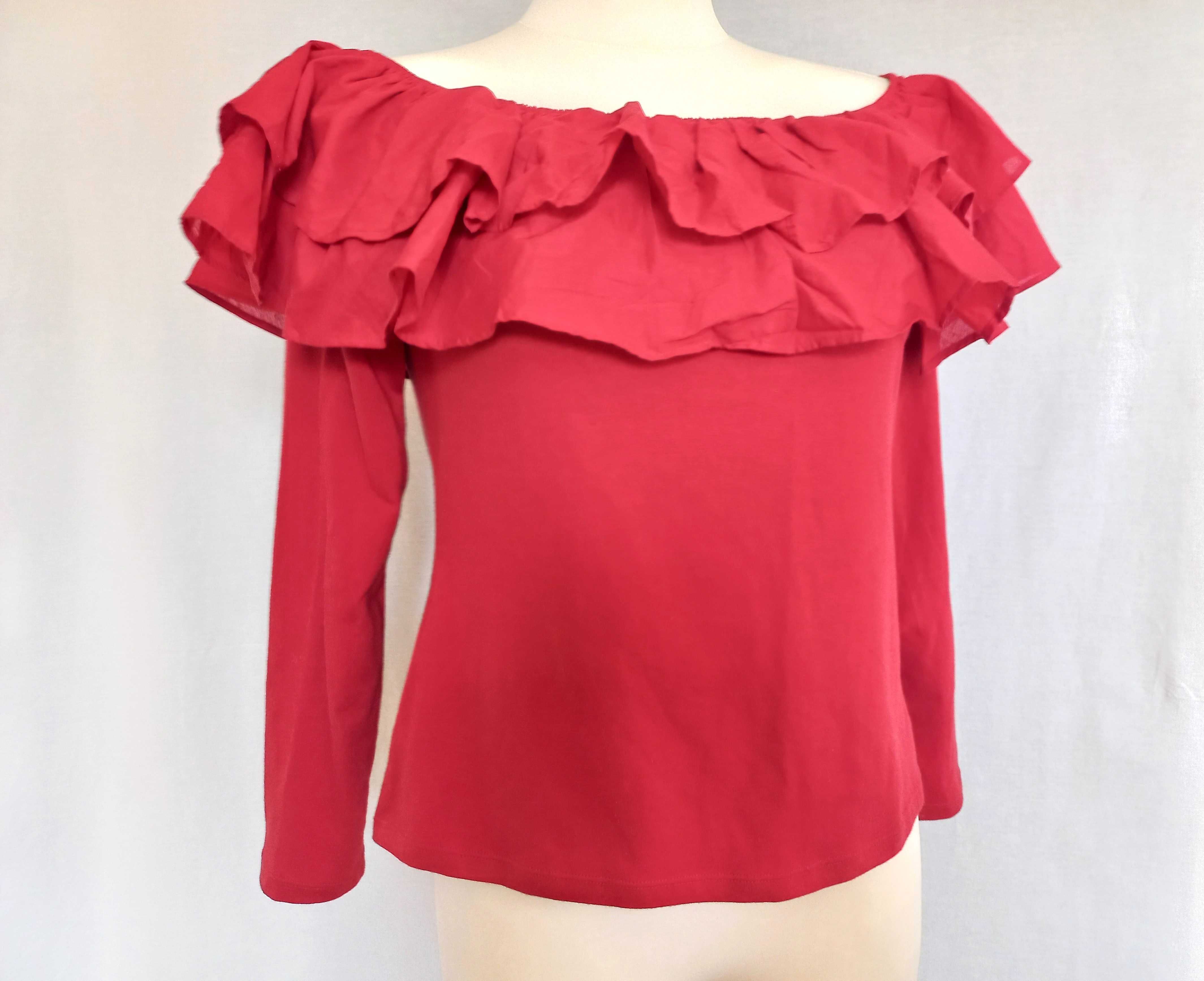 Bluzka czerwona Hiszpanka r. 40 H&M NOWA
