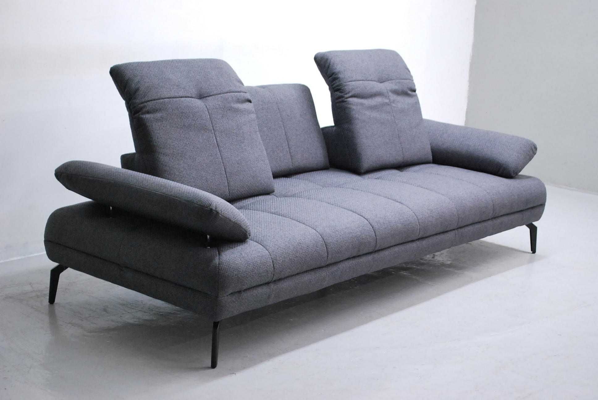 RZP nowa nowoczesna sofa 3 osobowa KANAPA popielata tkanina oparcie r