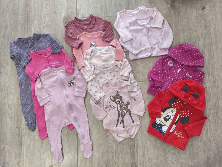 Paka ubrań 68 pajace, body, kaftany, bluzy GRATIS