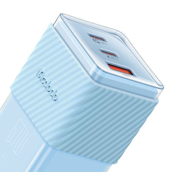 Ładowarka Sieciowa Gan 67W Mcdodo Ch-1503 2X Usb-C, Usb-A (Niebieska)