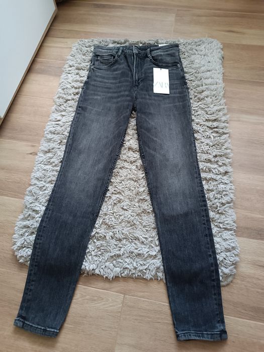 Spodnie jeansowe czarne Zara
