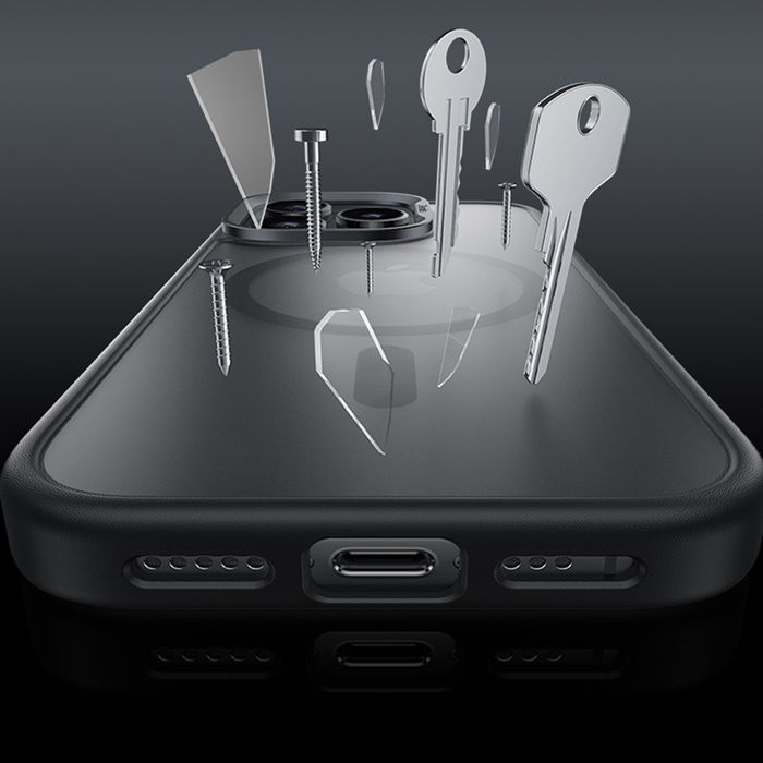 Benks Etui Magnetic Mist Metal Frame do Iphone 16 Pro tytan
