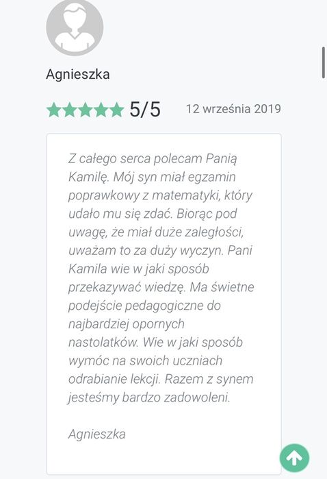 Nie wpuszczam na lekcje bez zadania domowego, 50 pozytywnych opinii