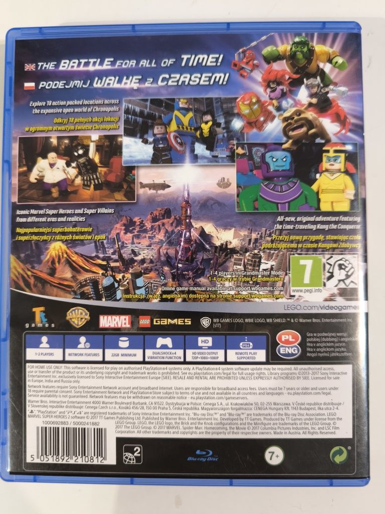 Ps4 LEGO Super Heroes 2 pudełko z okładką bez gry