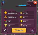 Аккаунт Shop Titans 79 Рівень 250G+ Вкладень 5.800+ Енергії