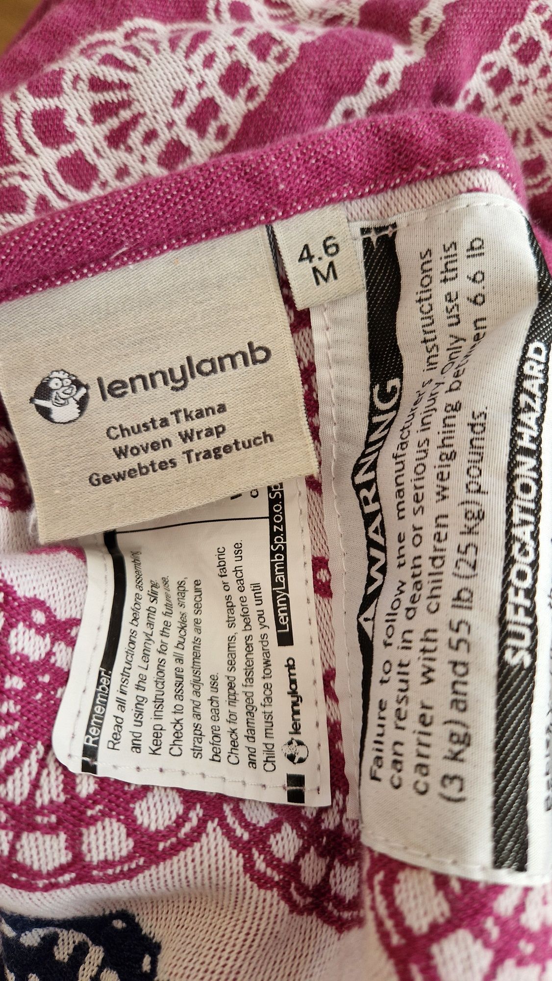 Chusta tkana 100% bawełna Lenny lamb 4.6m chustonoszenie