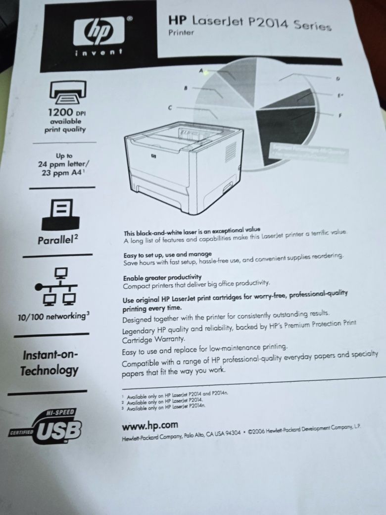 Лазерный принтер HP 2014