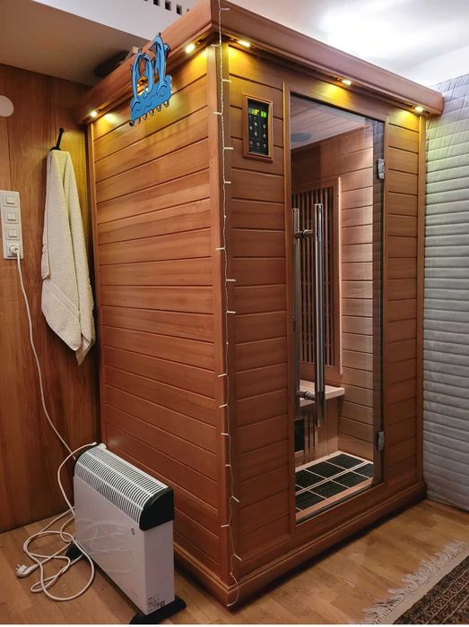 Sauna infrared infrarot na podczerwień 2os radio LED głośniki światło