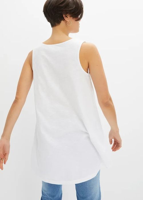 B.P.C biały top z bawełny organicznej dłuższy tył ^44/46
