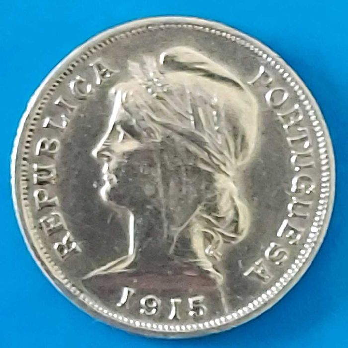 10 Centavos de 1915 Republica Portuguesa, Prata