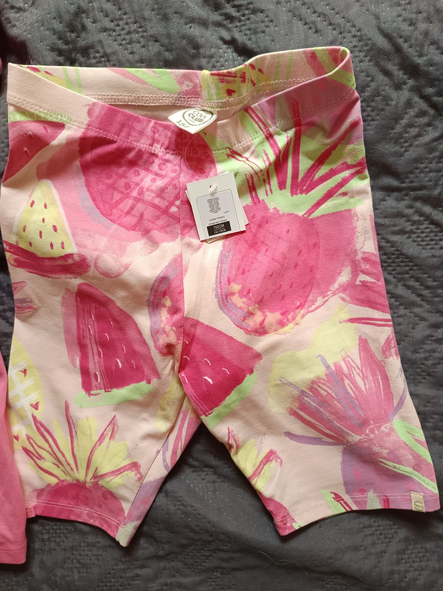 Krótkie legginsy kolarki i t-shirt Cool Club. Nowe z metką