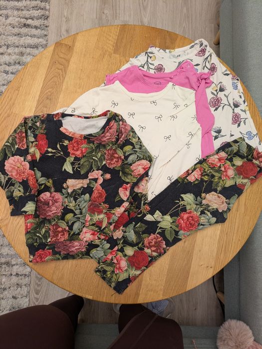 Bluzeczki długi rękaw i komplet dresowy 92