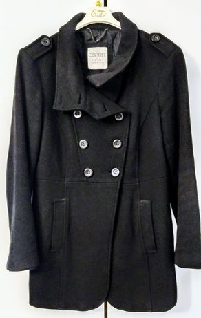 Płaszcz kurtka czarna Esprit 42 44 XL XXL elegancki wyprzedaż