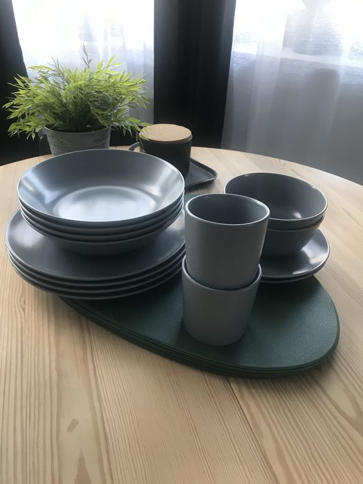 Ikea Dinera zestaw obiadowy+kubki+miseczki