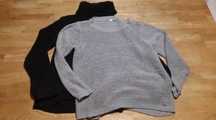 2 Sweter Kappa+Only szary+czarny bawełna oversized rozkloszowany L/XL