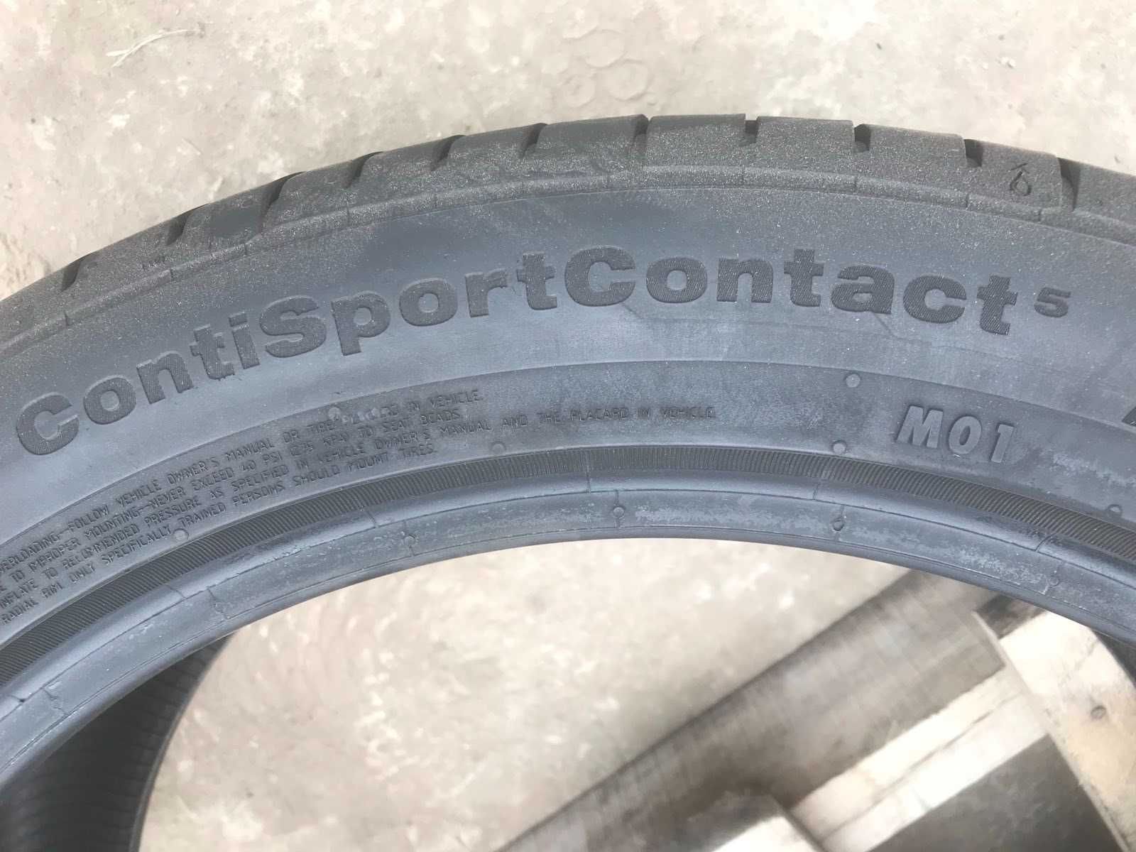 Шини Continental Sport 5 245/45R19 Комплект Літо Б/у Склад Оригінал