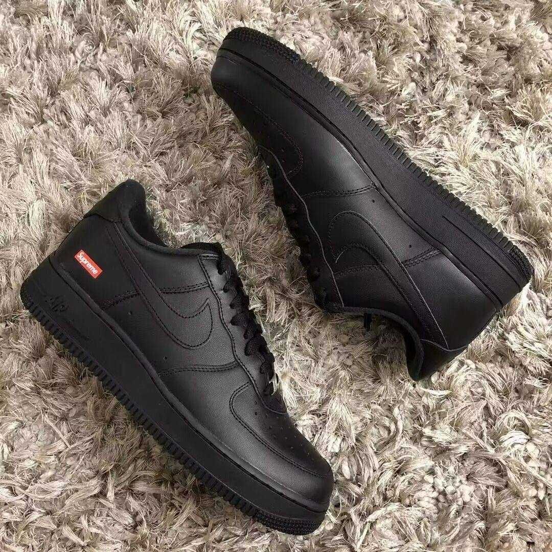 (БЕЗ ПЕРЕДОПЛАТИ)Nike Air Force x Supreme найк аір форс супрім чорні