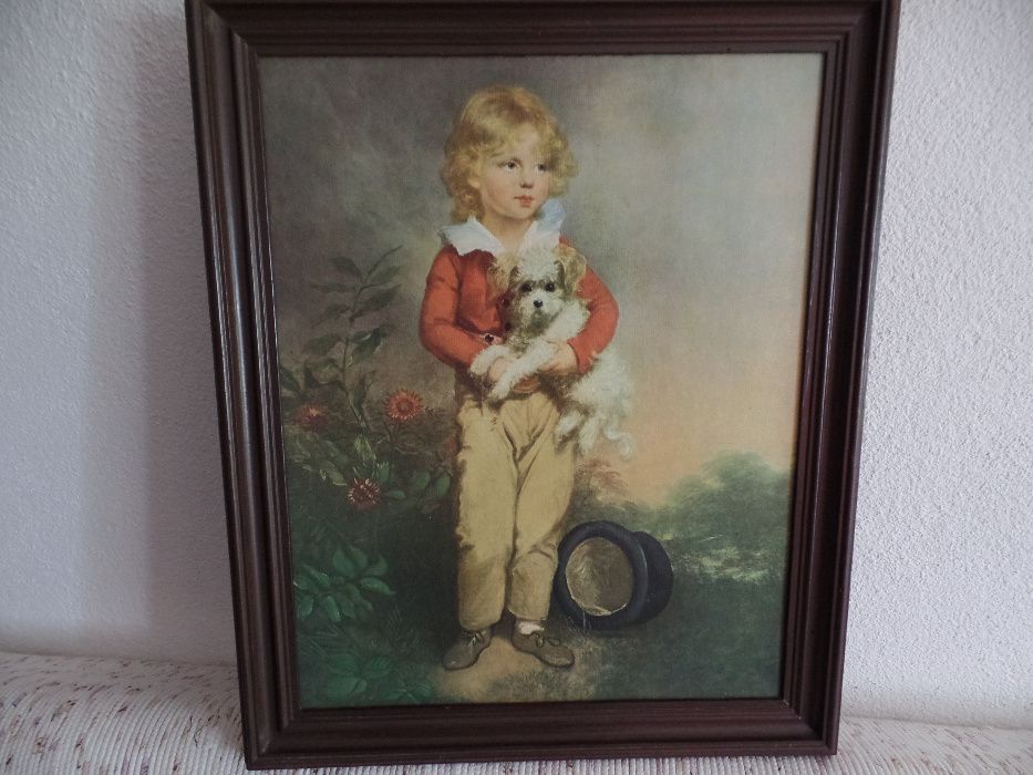 Quadro Menino com Cão