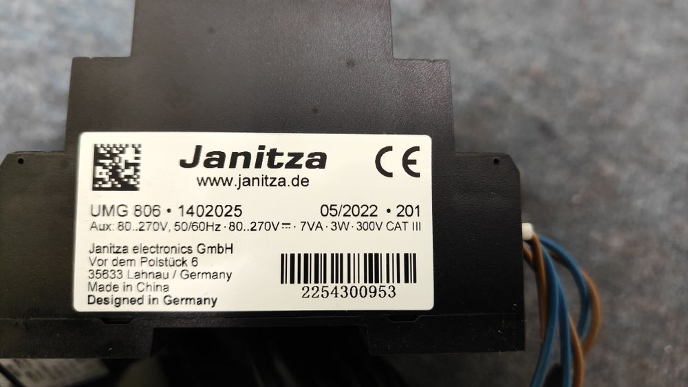 Analizator parametrów sieci Janitza + przekładniki + RJ45