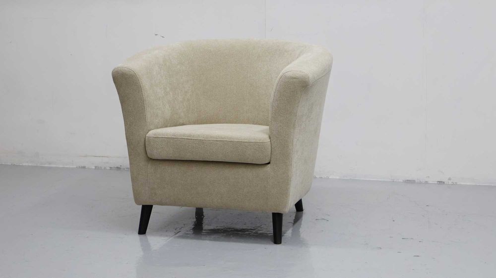 TEI WYGODNY FOTEL OKAZJA tkanina kolor cappuccino salon poczekalnia